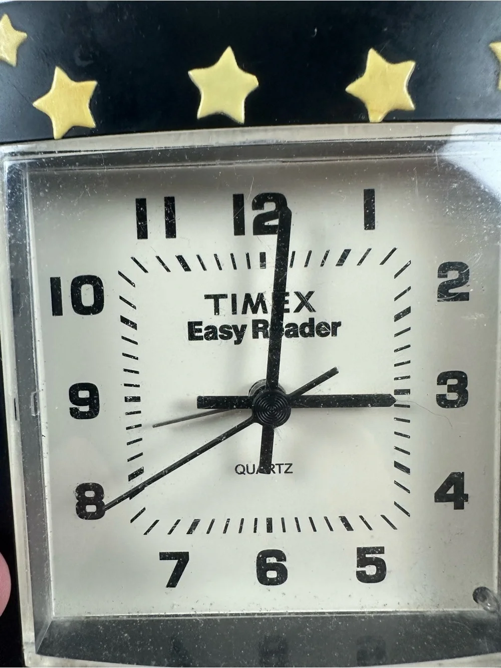 Timex Black and Gold Star Table- Alarm Clock - Easy Reader